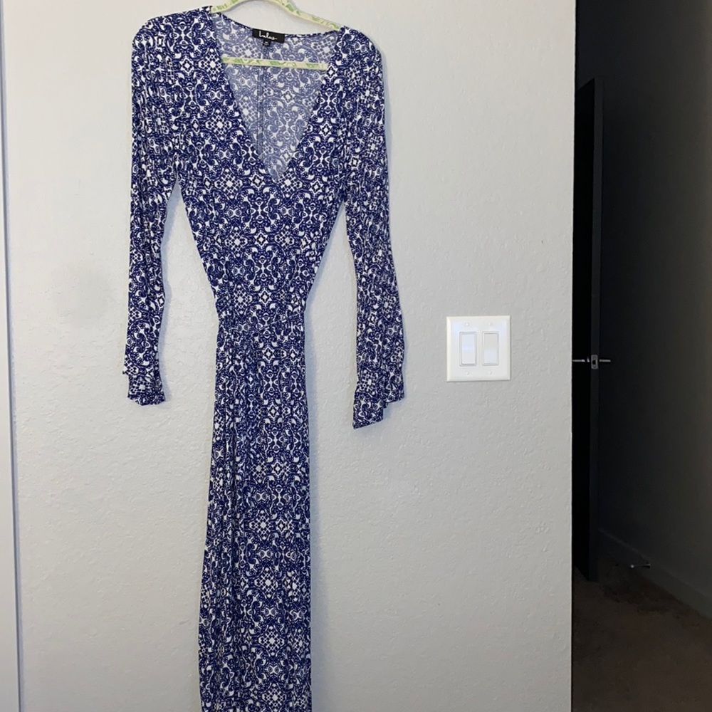 Blue Floral Maxi Dress